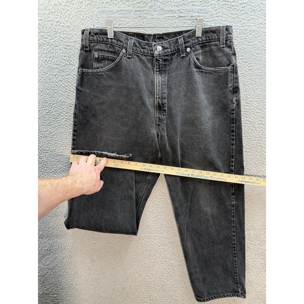 Vintage Levis 553 Jeans Mens 38x29 Black Relaxed White Tab Workwear Grunge 90s - Picture 6 of 13